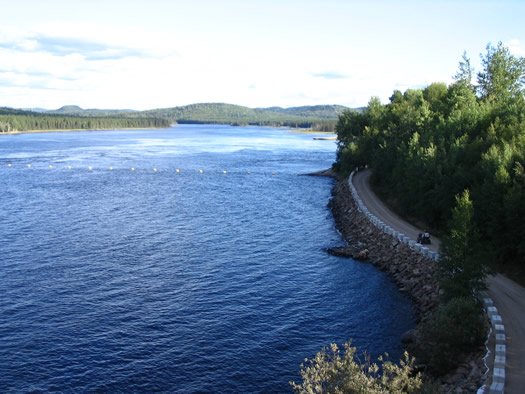 Vue  partir du barrage Gouin