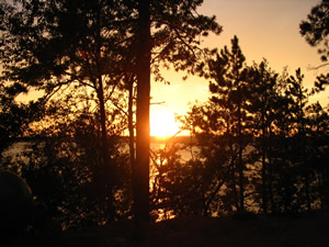 Coucher de soleil sur le rservoir Baskatong